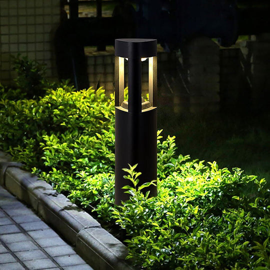 Triple Side Emitting Solar LED Garden Bollard Lights Heart Design &amp; Weatherproof