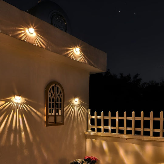 4 Pcs Solar Stair LED Outdoor Step Lights