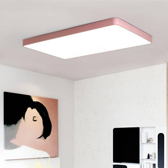 Square LED Flush Mount Light for Baby &amp; Kids Rooms, Living Room, or Bedroom