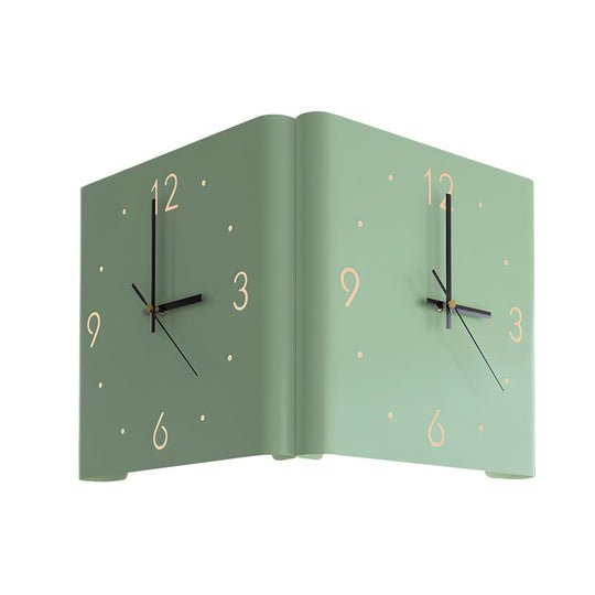 Square Metal Silent Backlit LED Corner Wall Clock – Modern Wall Decor
