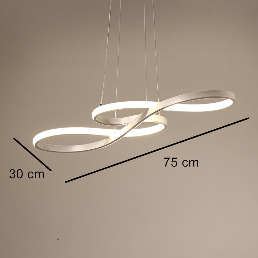 Geometric Wave Semi-Flush Chandelier – Metal &amp; Silica Gel