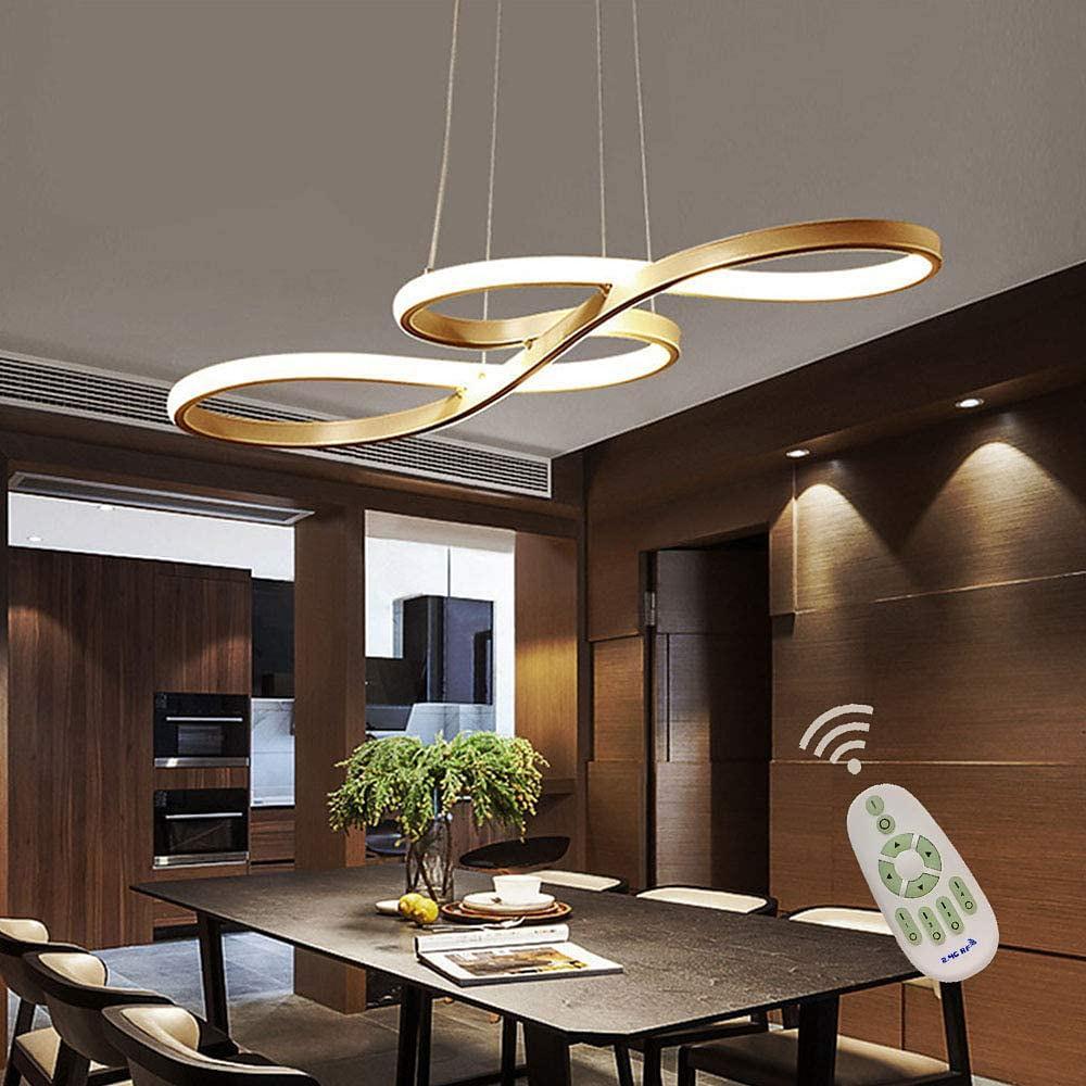 Geometric Wave Semi-Flush Chandelier – Metal &amp; Silica Gel