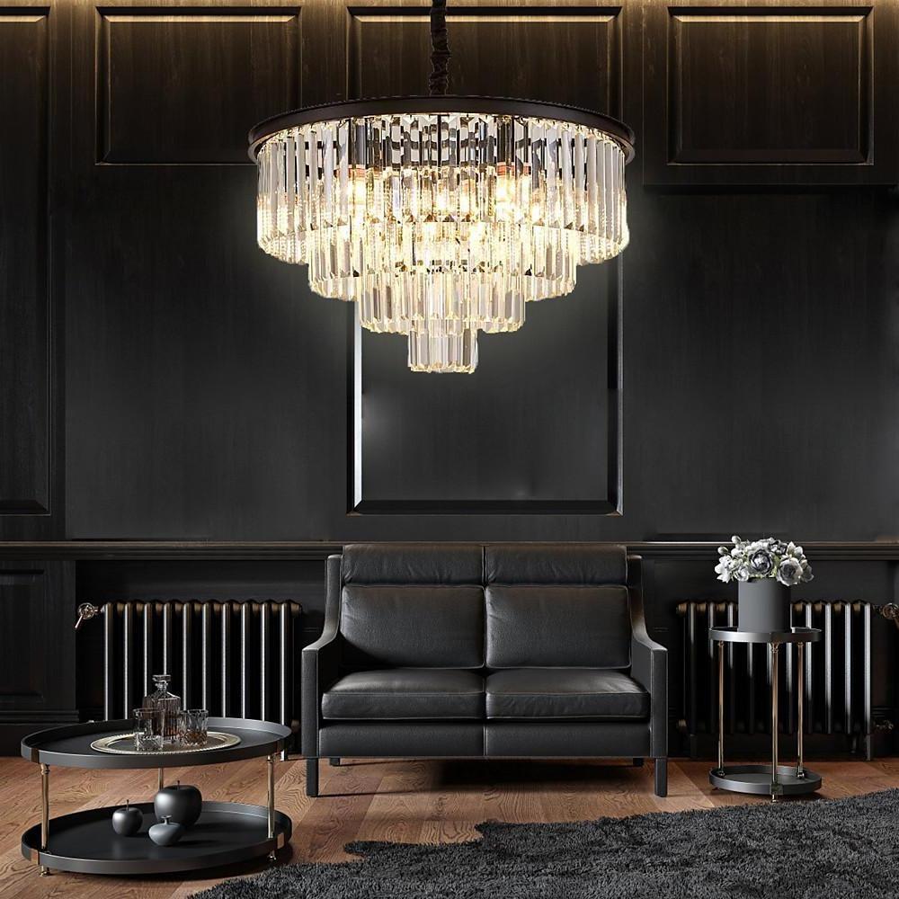 Modern Crystal Contemporary Chandelier Entryway Chandelier