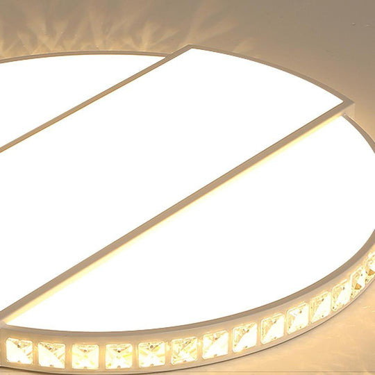 Circle Rectangular Flush Mount LED Ceiling Light with Single Ambient Light
