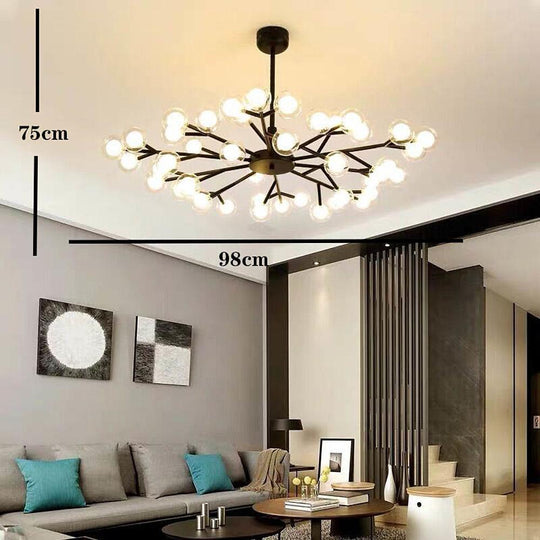 45 Lights LED Cluster Design Glass Modern Chandelier