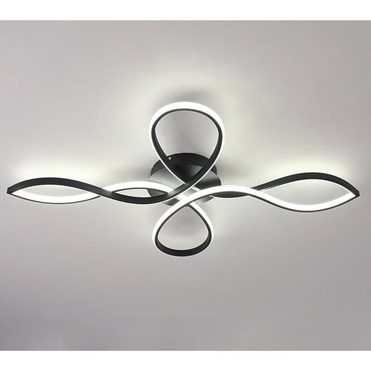 Wave Flower Shaped Dimmable LED Flush Mount Ceiling Light