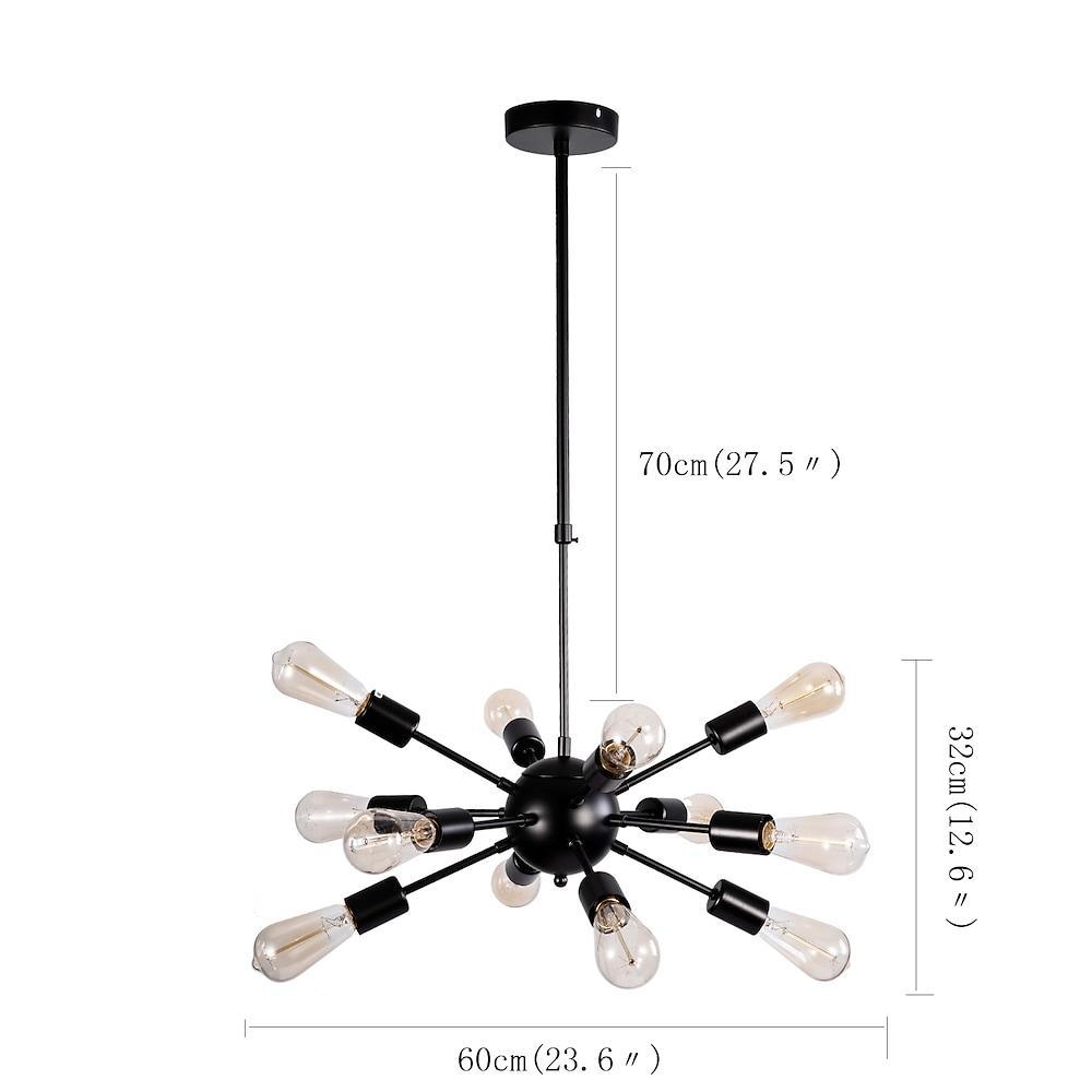 Modern Silver Sputnik Chandelier Dining Room &amp; Kitchen Chandelier with 12 Bulbs