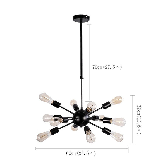 Modern Silver Sputnik Chandelier Dining Room &amp; Kitchen Chandelier with 12 Bulbs