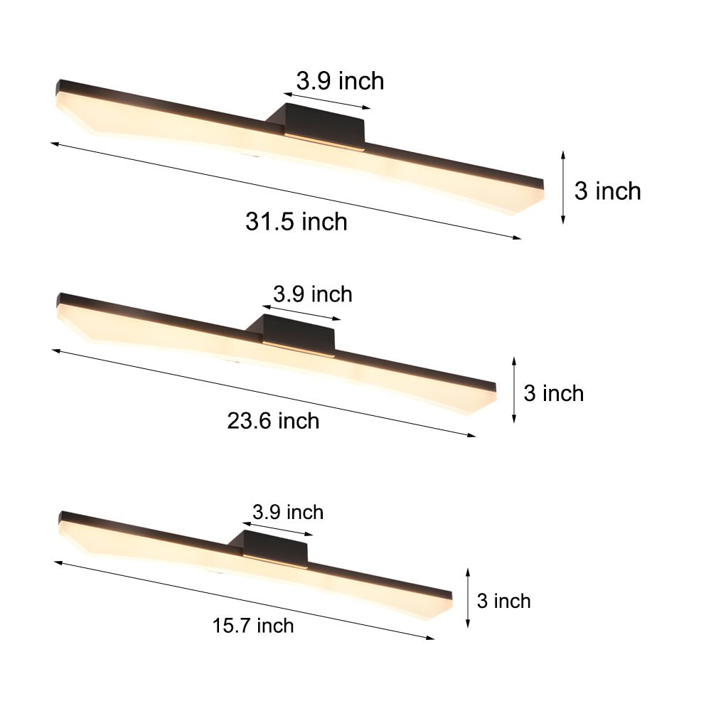 Ultra-Sleek Curved Linear LED Bathroom Vanity Light