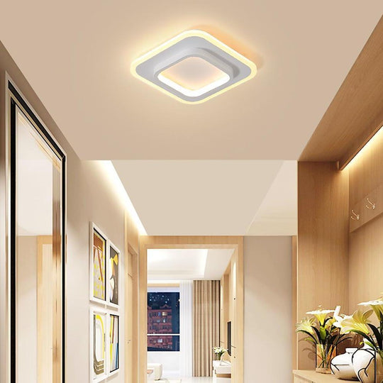 Double Square Shaped Flush Mount LED Ceiling Light for Kitchen Sink