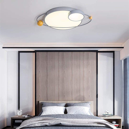Circle Globes LED Dimmable Flush Mount Ceiling Light