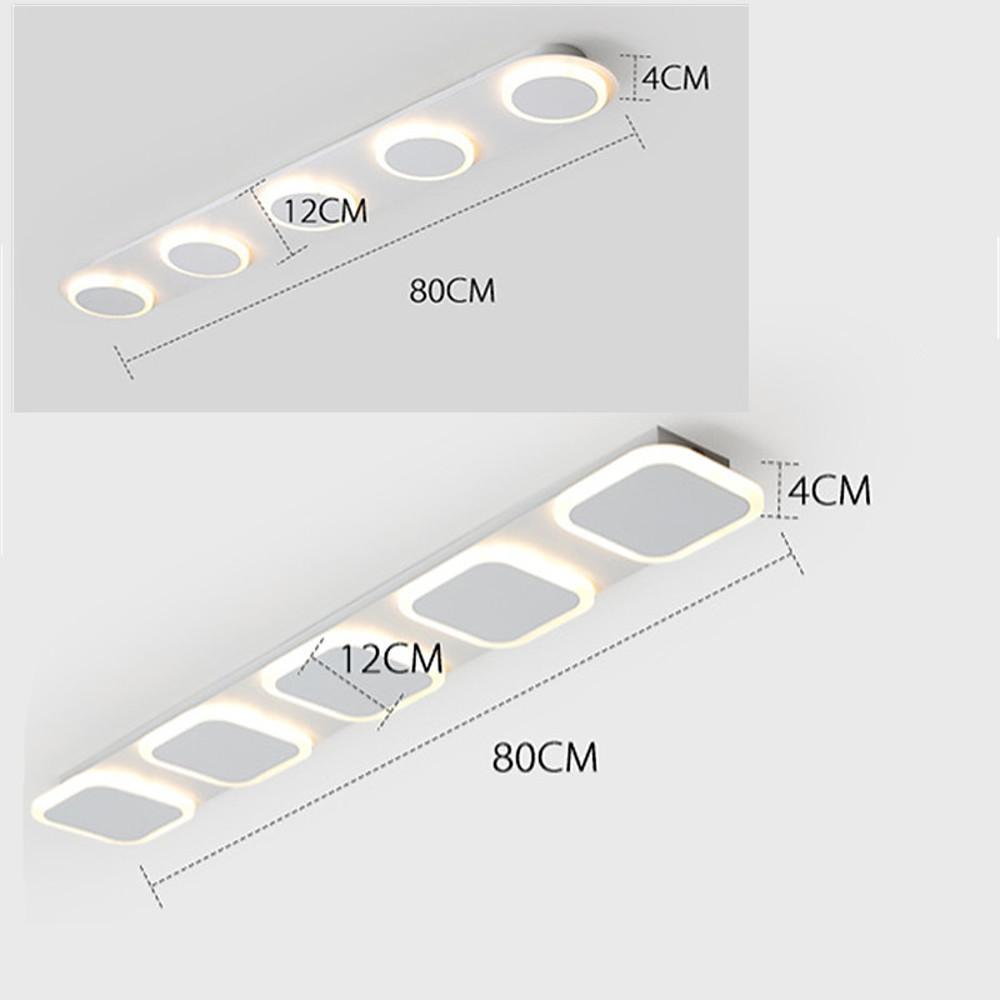 Combination Square Linear LED Flush Mount Ceiling Light