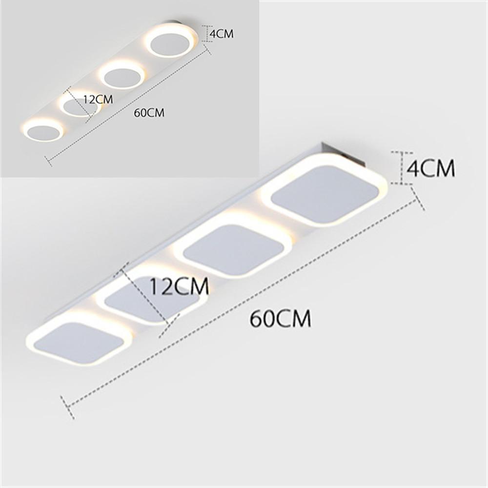 Combination Square Linear LED Flush Mount Ceiling Light