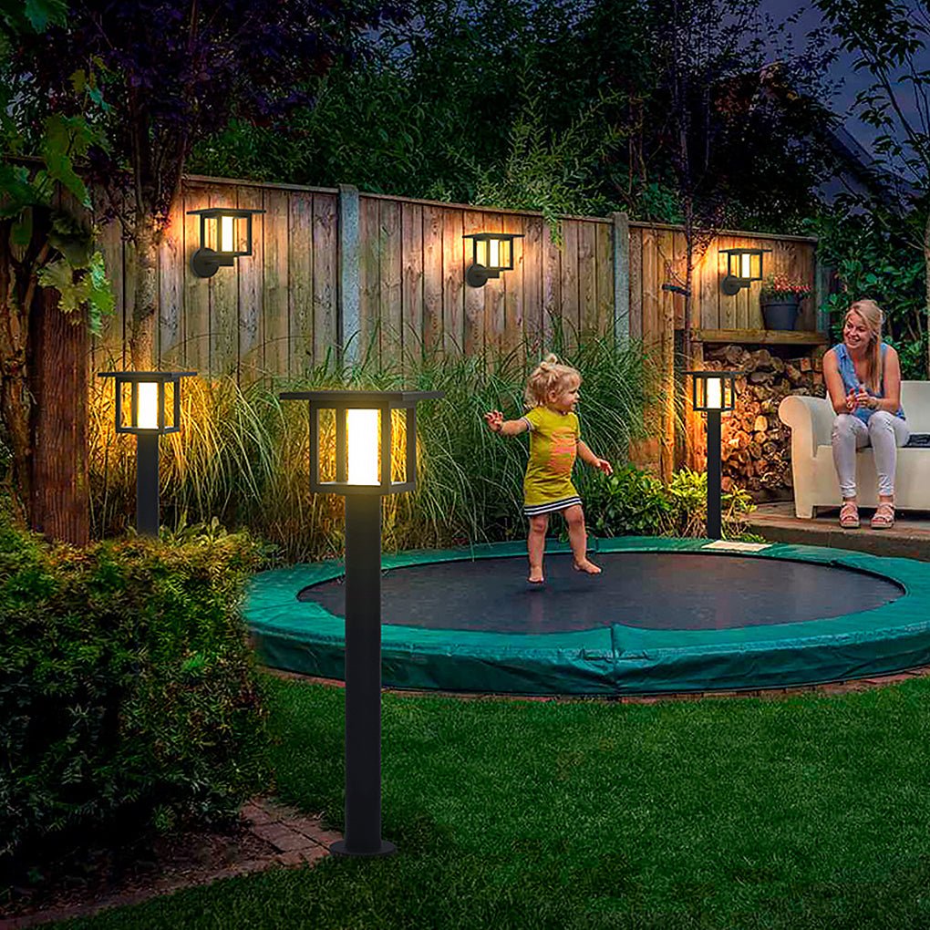 Wide Top Dual-Powered LED Outdoor Post Lights