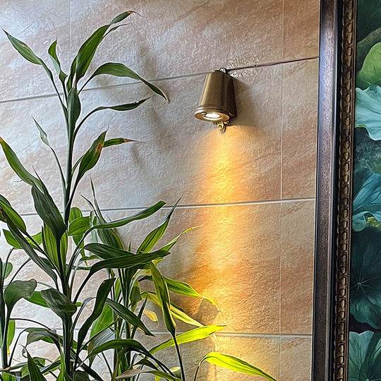 Vintage Bell-Shaped Outdoor LED Wall Sconce