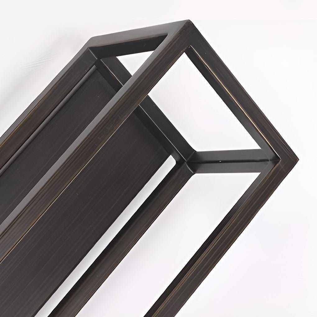 Vintage Geometric Wall Sconce – Metal &amp; White Jade Glass