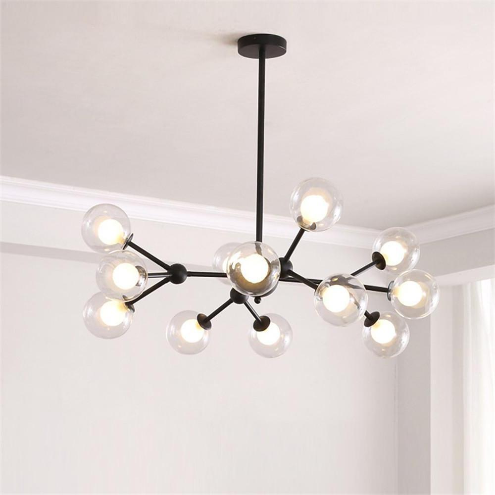 Modern Sputnik Bubble Chandelier with 12 LED Bulbs