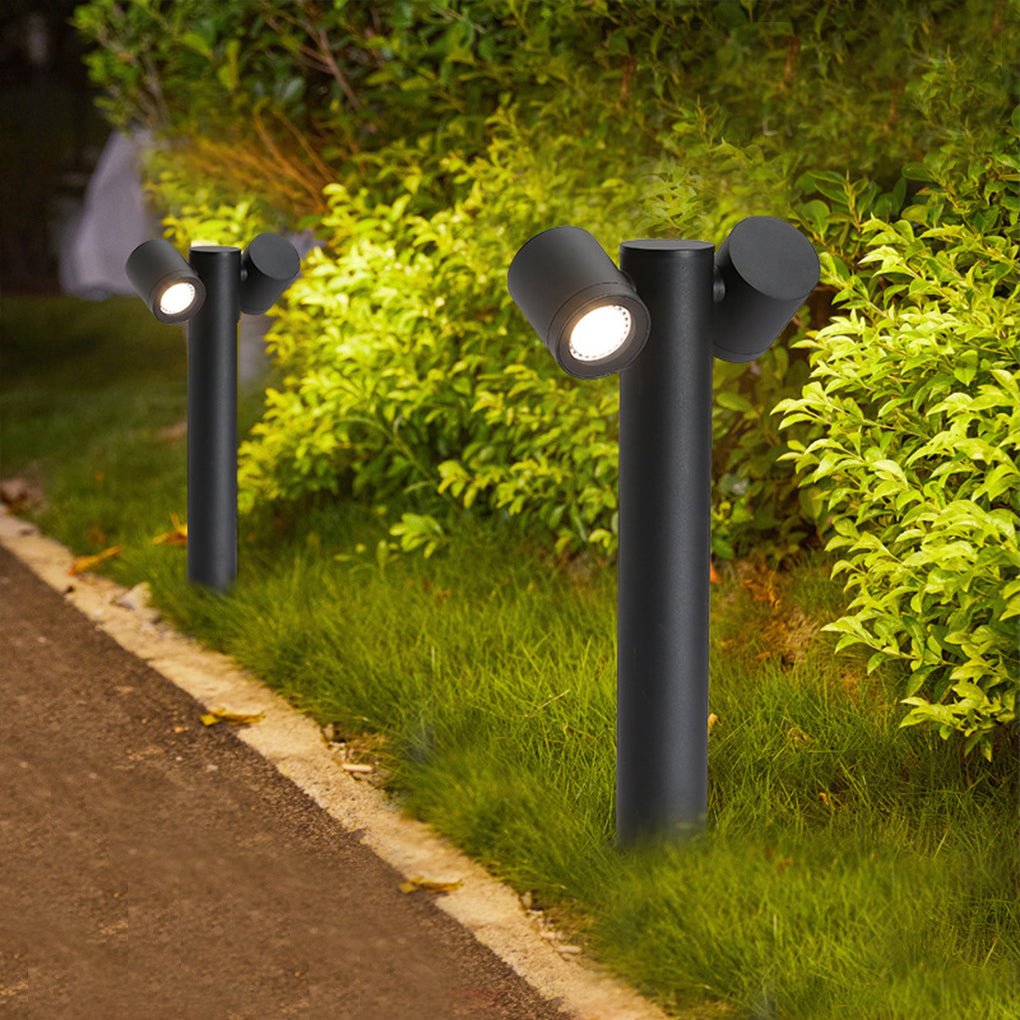 Flexi Glow Dual Head Rotatable Outdoor Lawn Light for Modern Landscapes