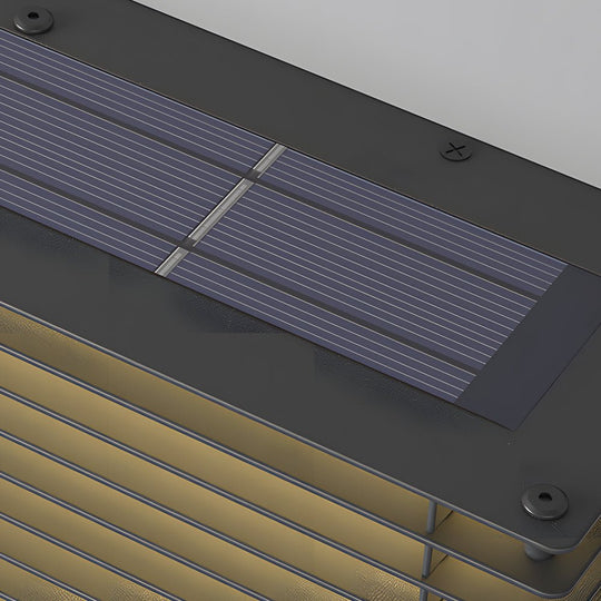 Square Grid Solar Powered Waterproof LED Outdoor Wall Light