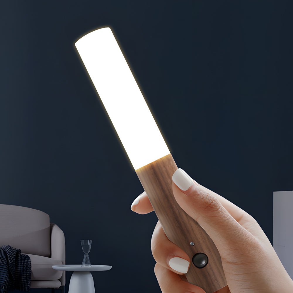 Wood Stick Motion Sensor Night Light USB Portable Lamp