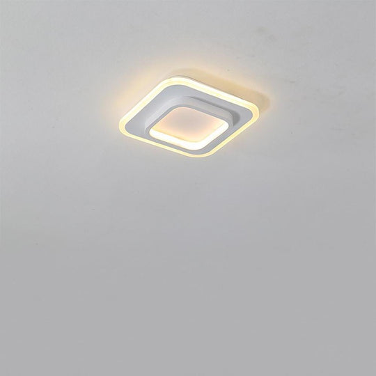 Double Square Shaped Flush Mount LED Ceiling Light for Kitchen Sink