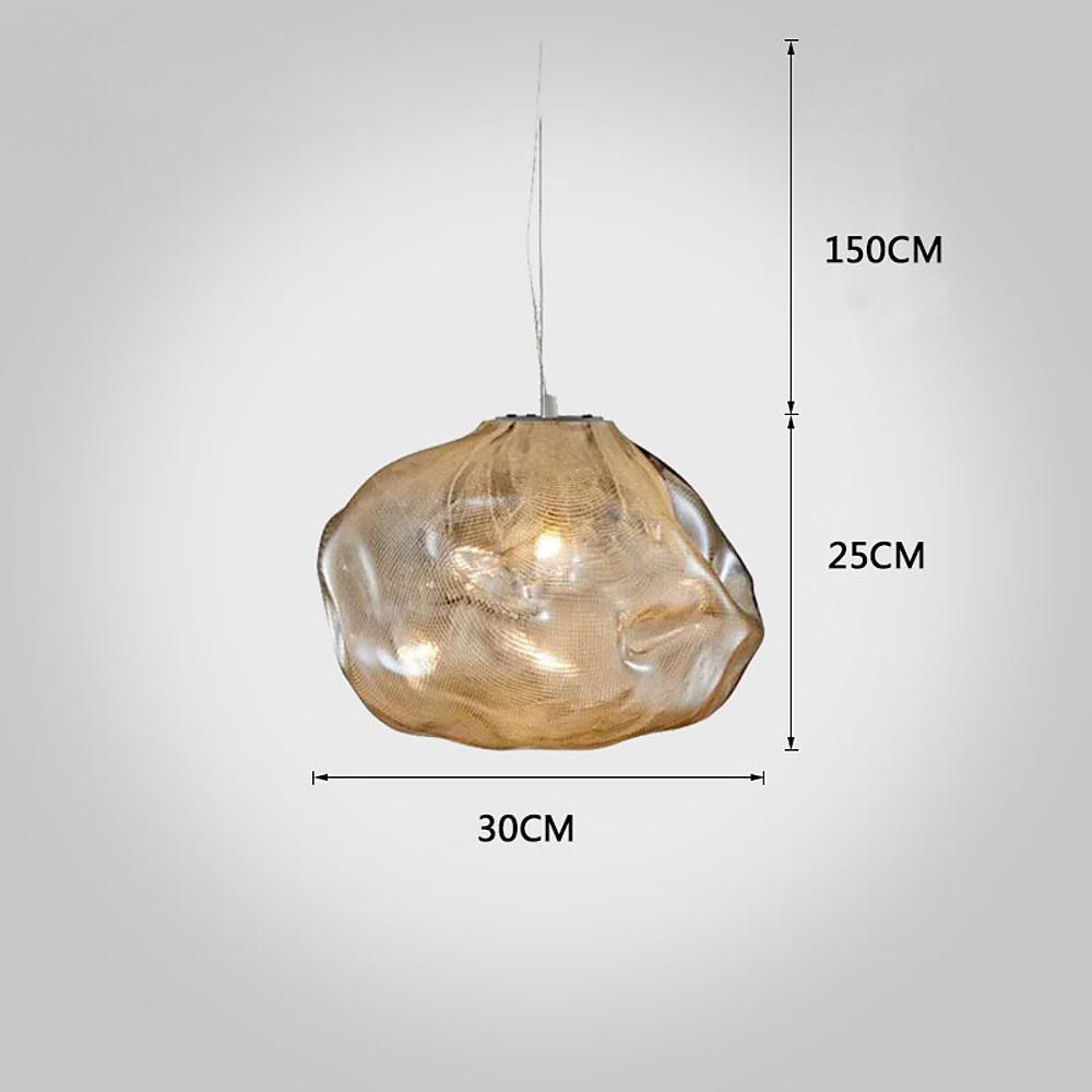 Industrial Metal Glass Bubble Irregular Oval Staircase Chandeliers