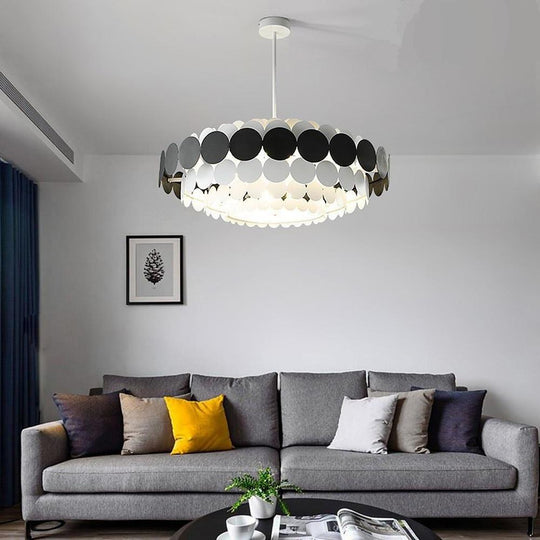 Circles Frills Blue Pendant Light – Metal Stylish Ceiling Light
