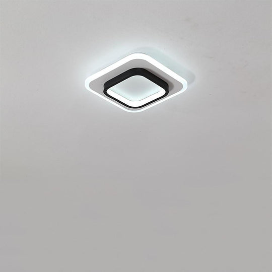 Double Square Shaped Flush Mount LED Ceiling Light for Kitchen Sink