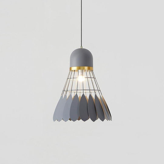 1 Bulb Industrial Pendant Lamp Metal Mini Geometric Kitchen Lighting