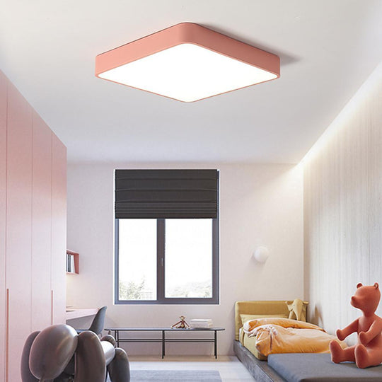Square LED Flush Mount Light for Baby &amp; Kids Rooms, Living Room, or Bedroom