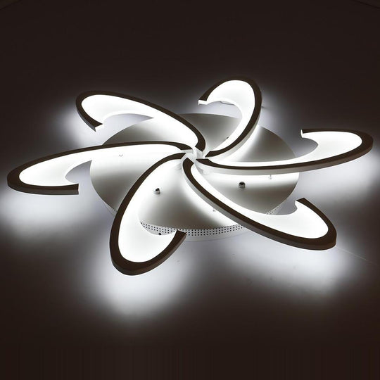 Modern Geometric Wave Flush Mount LED Circle Ceiling Light