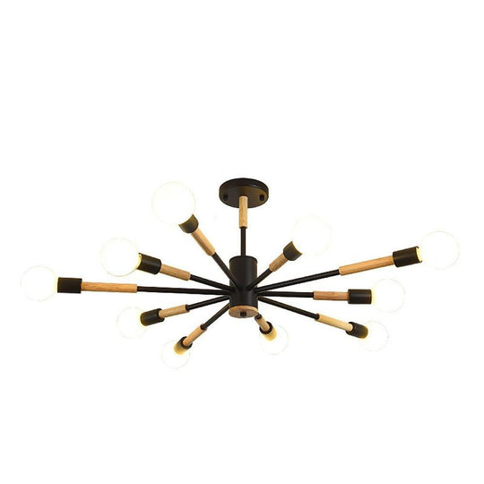 10 Light LED Nordic Style Flush Mount Ceiling Light Chandelier