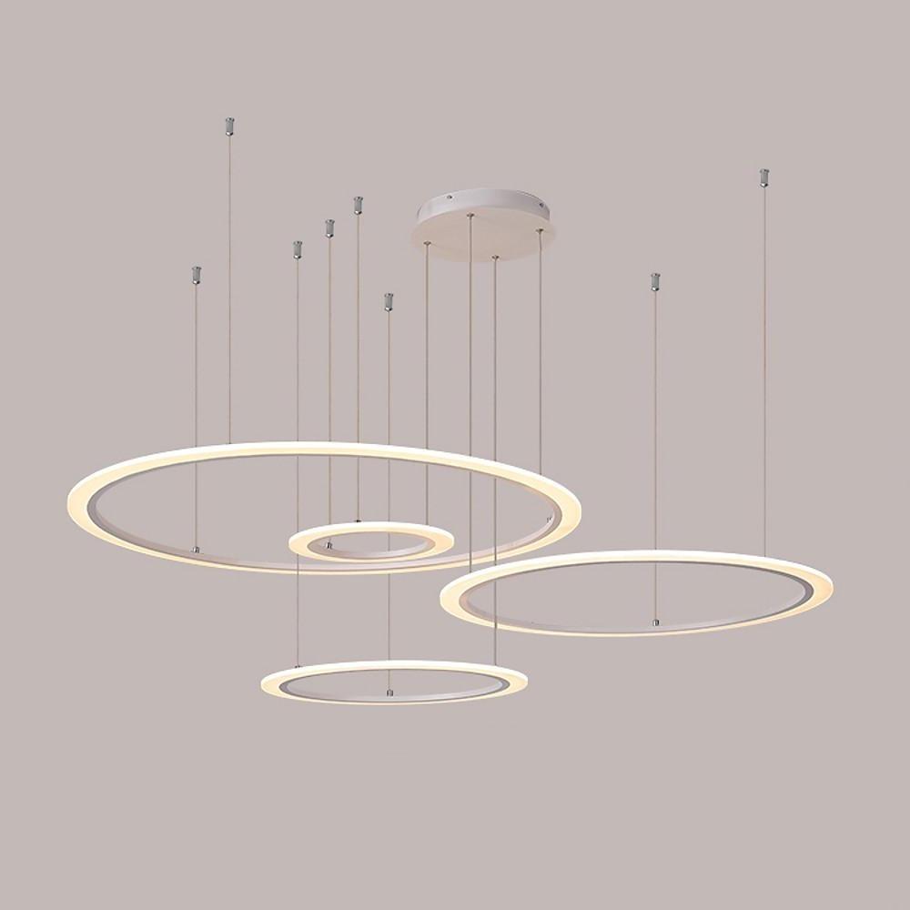 4 Circles Random Sizes Multi Light Pendant Metal &amp; Acrylic LED Ceiling Light