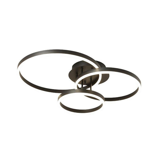 Modern 3 Circle Gold Flush Mount Light Ceiling Light 3 Lights