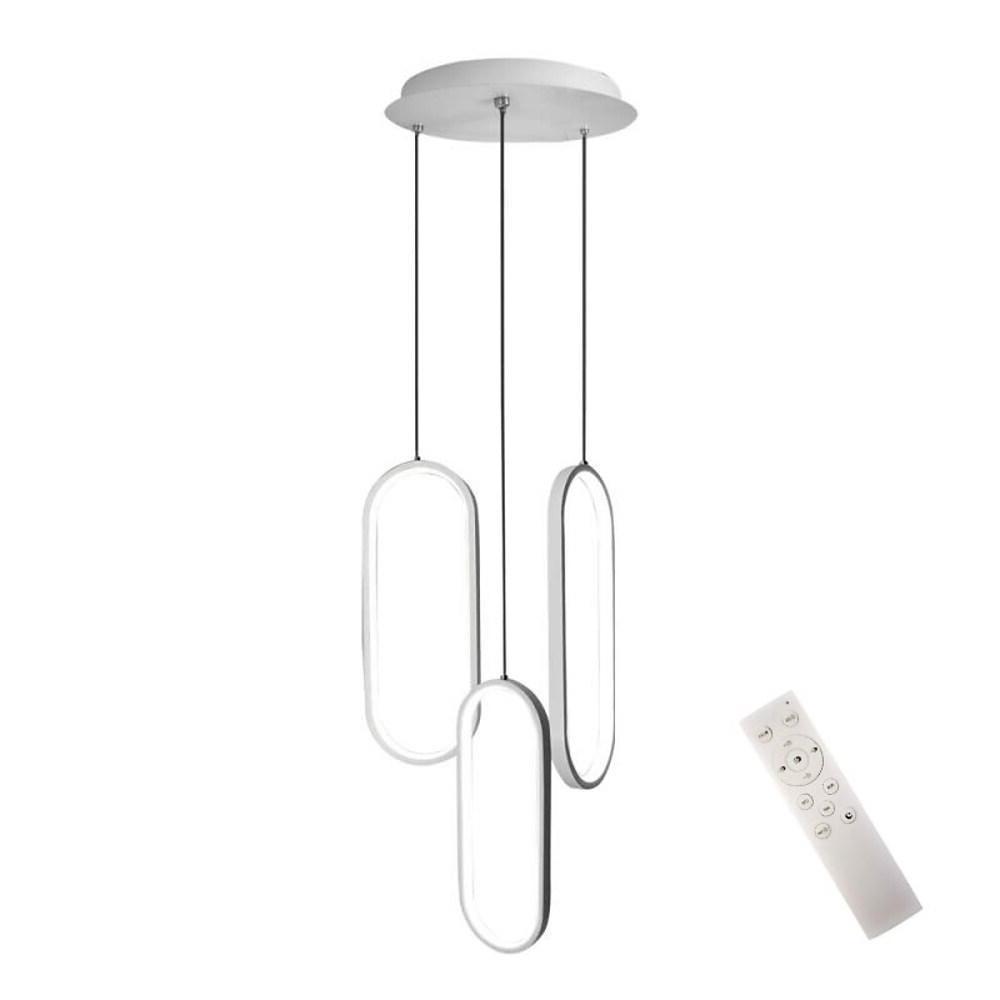 Modern Curved 3-Oval LED Chandelier Ceiling Light