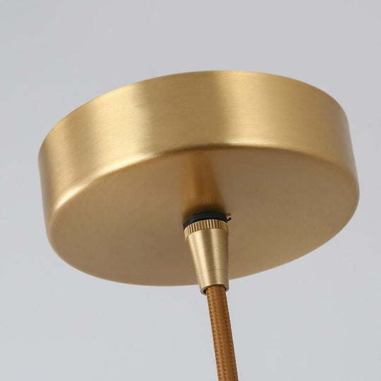 Rounded Rectangular Copper LED Nordic Pendant Light