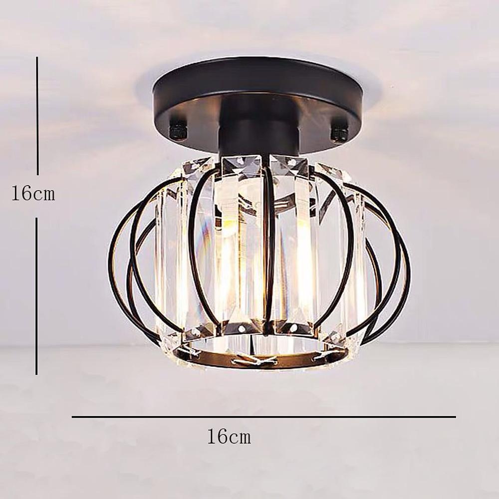 Multiple Oval LED Flush Mount Ceiling Light – Crystal &amp; Metal