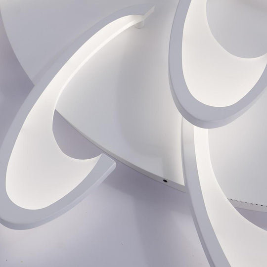 Modern Geometric Wave Flush Mount LED Circle Ceiling Light