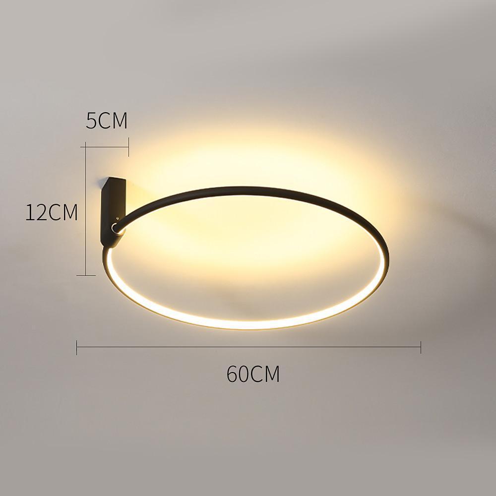2-Circle Metal Abstract LED Flush Mount Ceiling Light