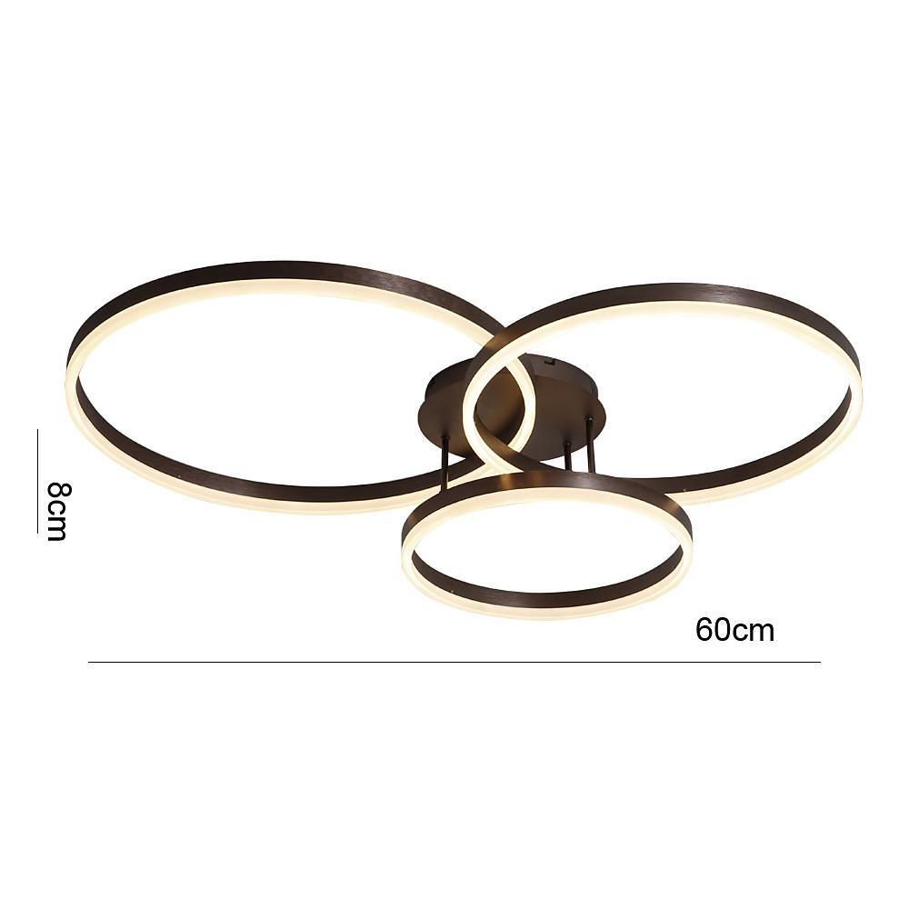 3 Circles Metal Dimmable LED Modern Flush Mount Ceiling Light