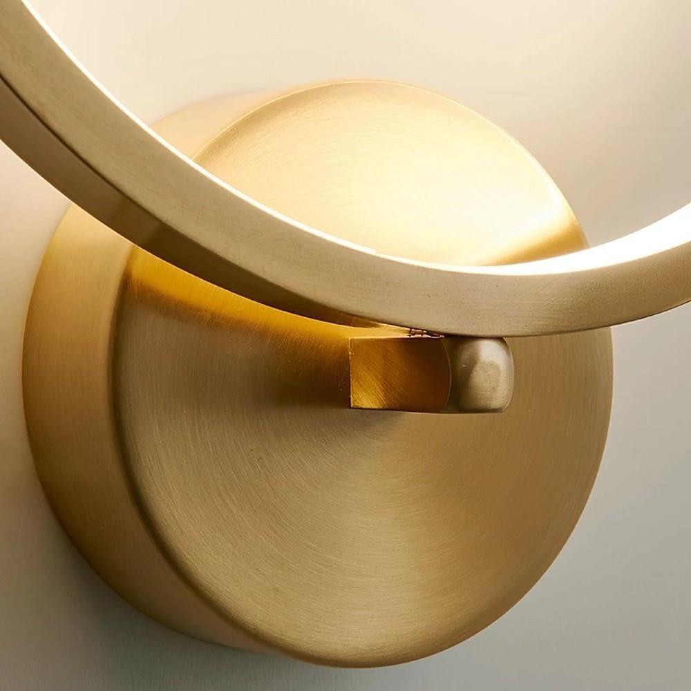 Three-Light Modern Copper LED Flush Mount Ceiling Light