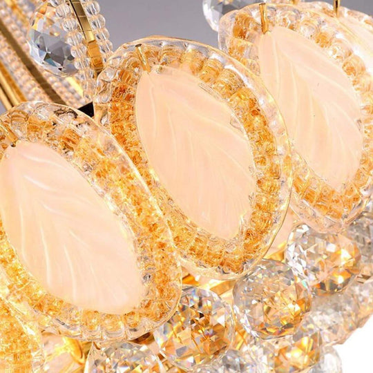 8-Light Modern Gold/Silver Vintage Crystal LED Chandelier – Drum Pendant Light